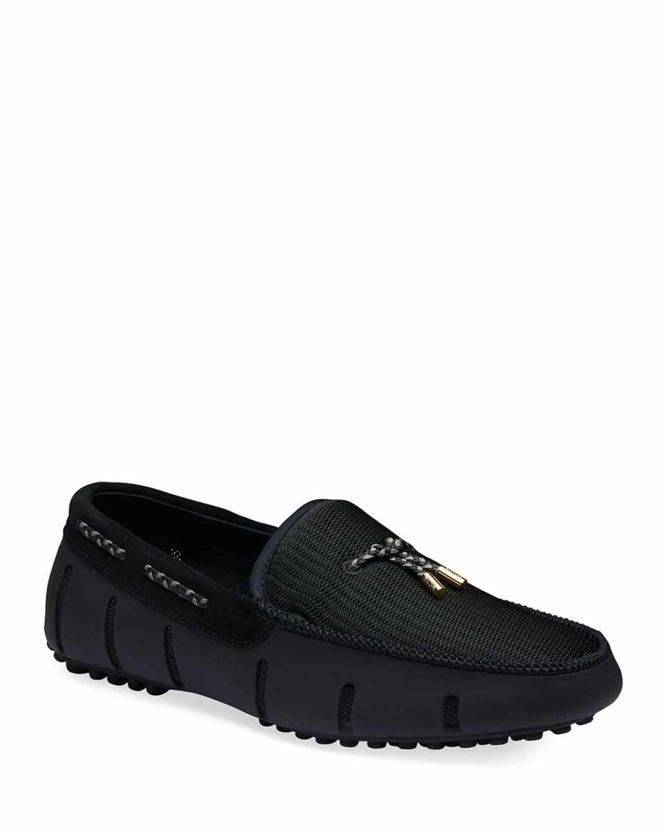 Men's Lux Tassel Water Loafers, Black